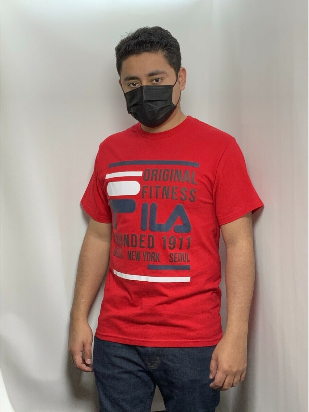 Men's Fila Red Short Sleeve Tee Shirt